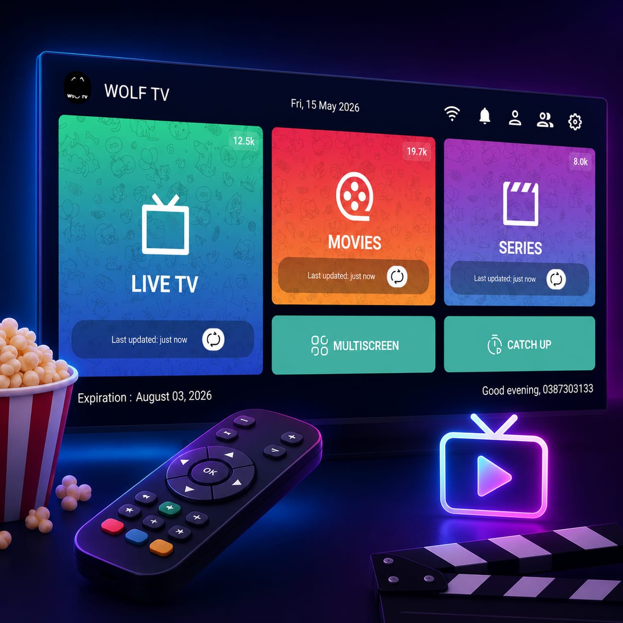 Wolf IPTV App Preview